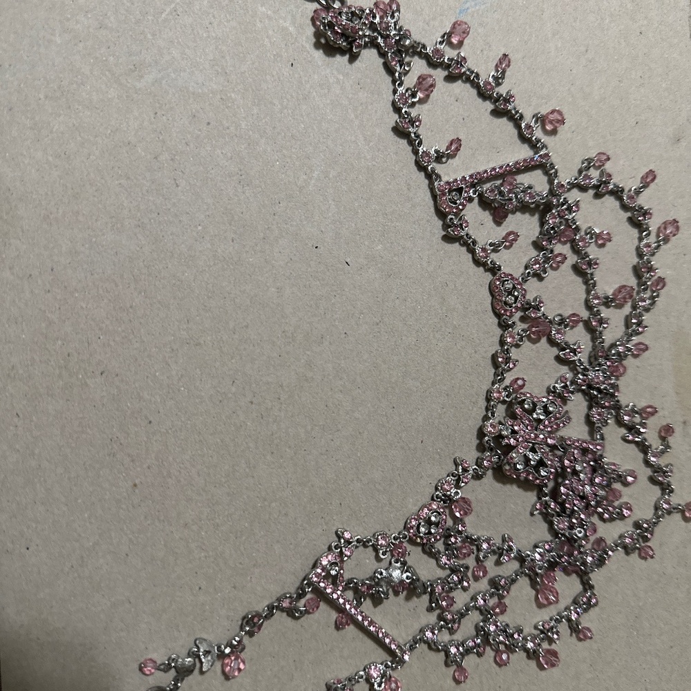 Jose and Maria Barrera crystal drape necklace